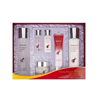 farmstay snail mucus moisture skin care 4 set