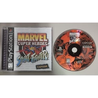 PS1 - Marvel Super Heroes vs Street Fighter (mídia preta)
