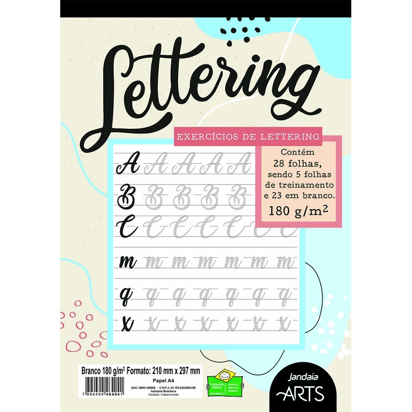 Bloco Lettering A4 210mmx297mm 180g Flex 28Fls | Shopee Brasil