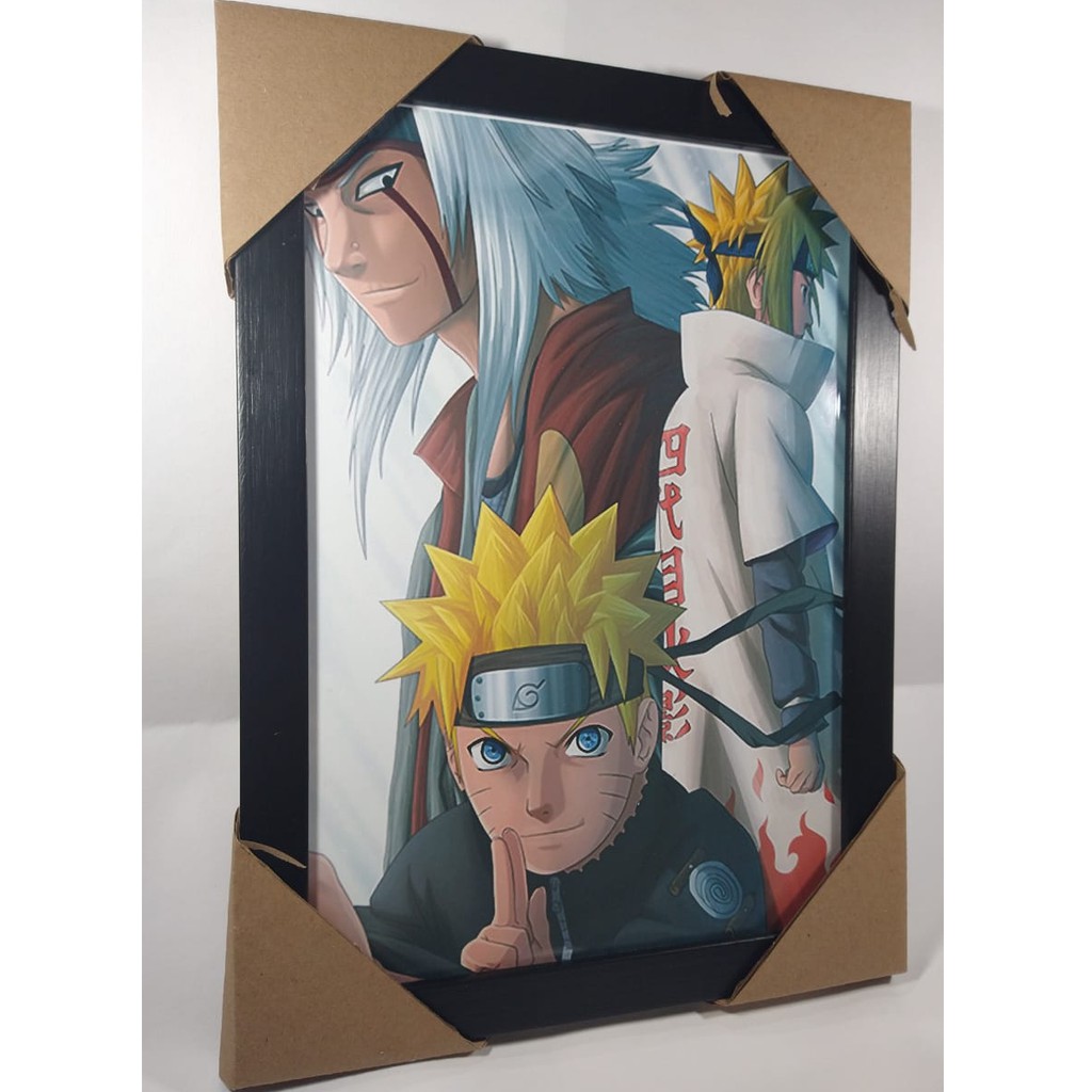 Quadro decorativo Poster Jiraya Naruto Anime Desenho Arte para