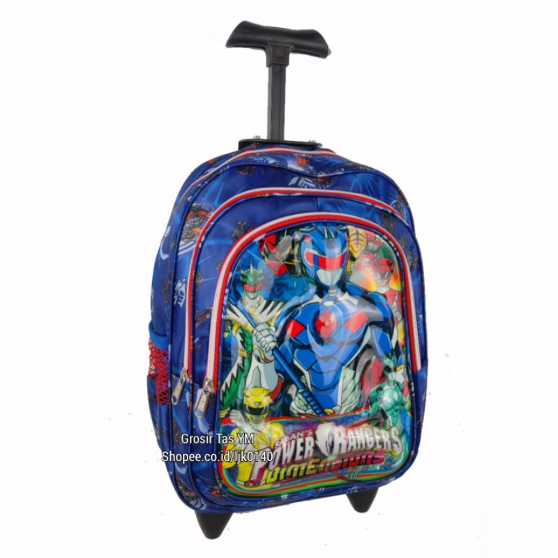 Saco De Roda/Carrinho Escolar LED Power Rangers . Imagem Em Relevo ...