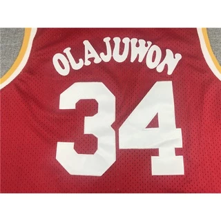 4 Estilos Camisa Nba Houston Rockets no . 34 Olajuwon Retrô Vermelho E Outros De Basquete RP4Z