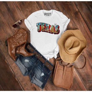 T Shirt Camiseta Feminina Country Texas Colorida R027