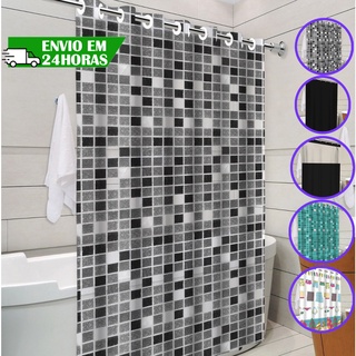 Cortina de Box banheiro antimofo PVC Várias estampas e Modelos Promoção