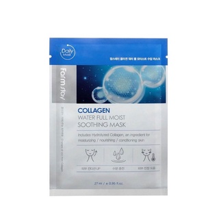 farmstay collagen water full moist soothing mask 27g