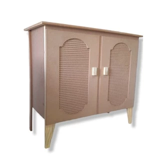 Cômoda 2 Porta Fake Dobrável Decoração De Festa Retro Mdf Cru