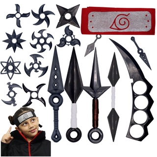 Fantasia Sasuke Uchiha Infantil Kit+bandana+kunai+shuriken