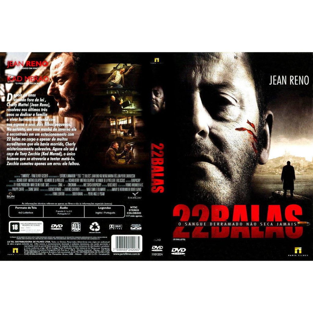 Dvd 22 Balas, Jean Reno, Ação, Original | Shopee Brasil
