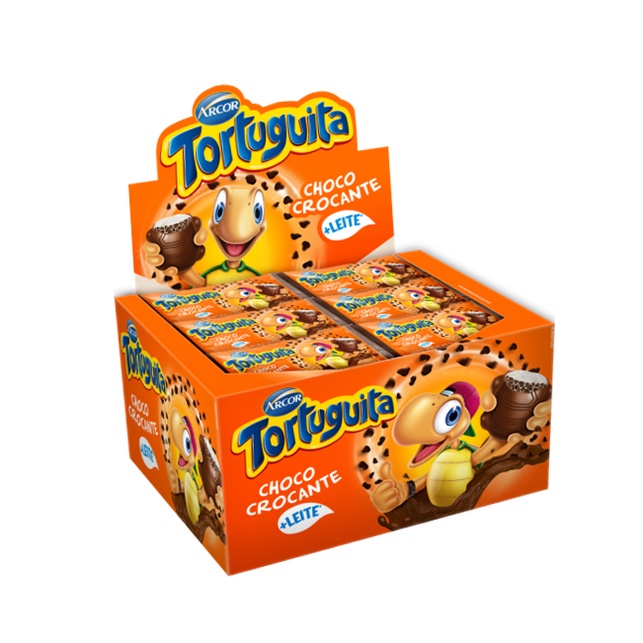 Chocolate Tortuguita Choco Crocante + Leite 24 Unidades Arcor ...