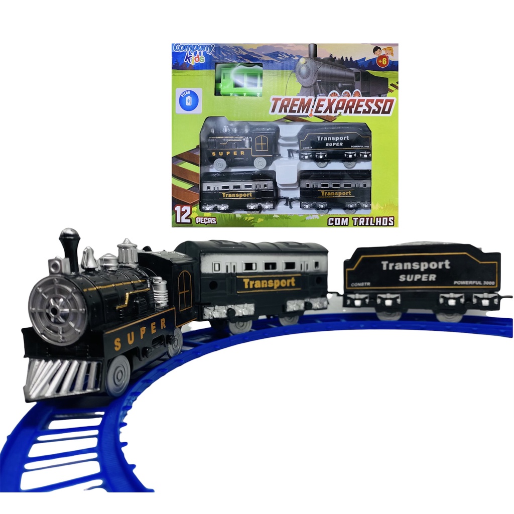 Auto Pista Trilho Super Trem Locomotiva Ferrorama Brinquedo