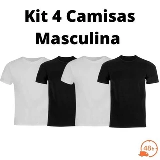 Kit 04 Camisas Dri Fit Masculina Malha Dry Fit para Corrida e Academia
