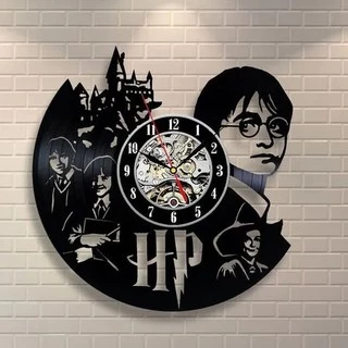 Harry Potter 01 - Relógio Disco De Vinil Decoração