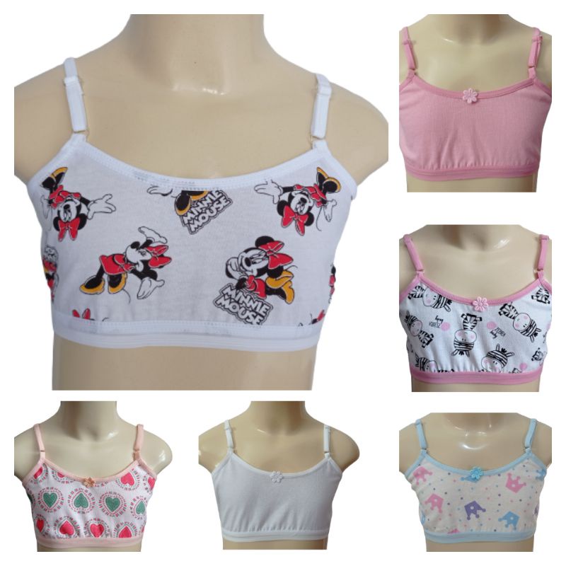 Kit 06 Sutiã infantil top infantil menina moça top juvenil adolescente ...