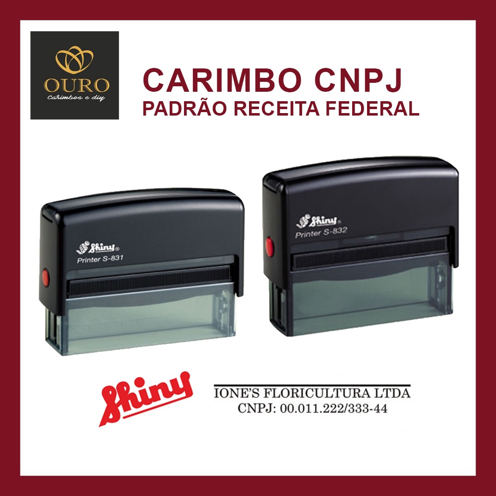 Carimbo Automático CNPJ Personalizado - Original Shiny | Shopee Brasil