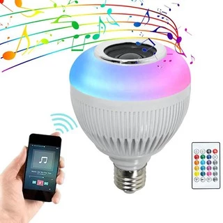 Lampada Bluetooth De Led Caixa De Som C Controle 12w Rgb em Oferta na Shopee