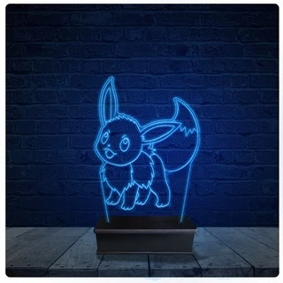 Luminária Led Acrilico Abajur - Eevee Pokémon 01