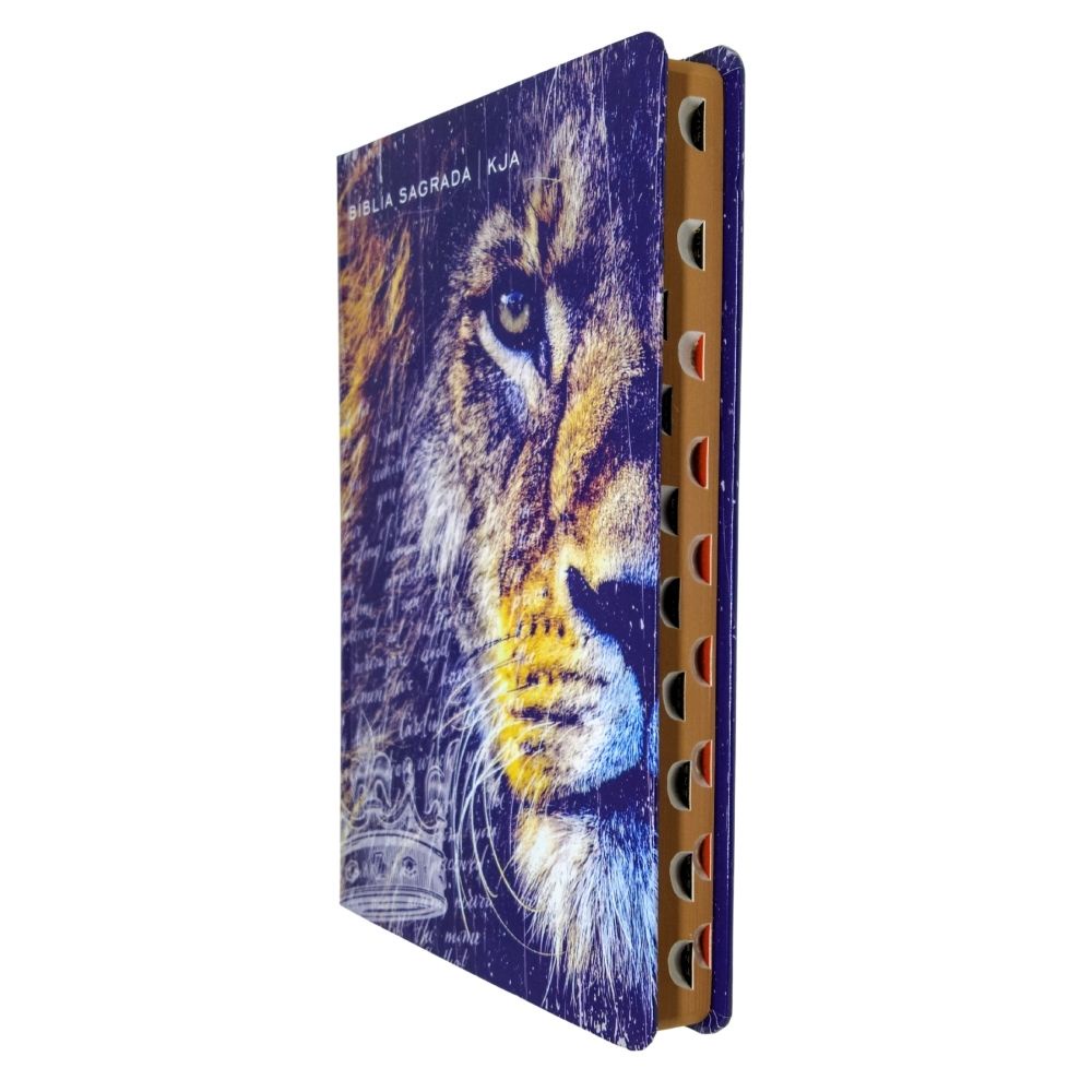 Bíblia King James Atualizada Slim Capa Leão Azul