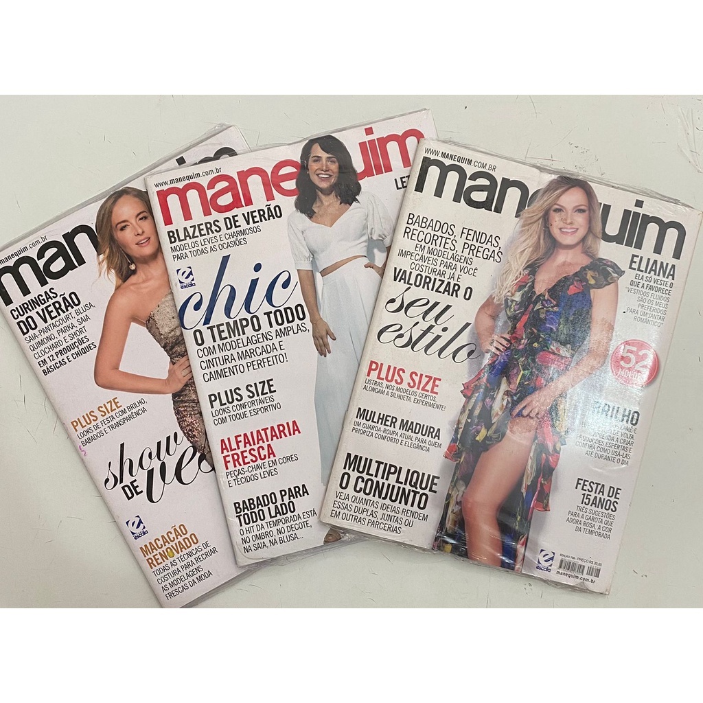 Kit De Revistas Manequim - Corte E Costura ( 3 edições diferentes)