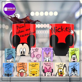 Caneca Personalizada Disney - Mickey Minnie Pluto E Outros Personagens