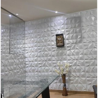 Placas 3D Decorativas 06 Unidades PVC 50X50CM