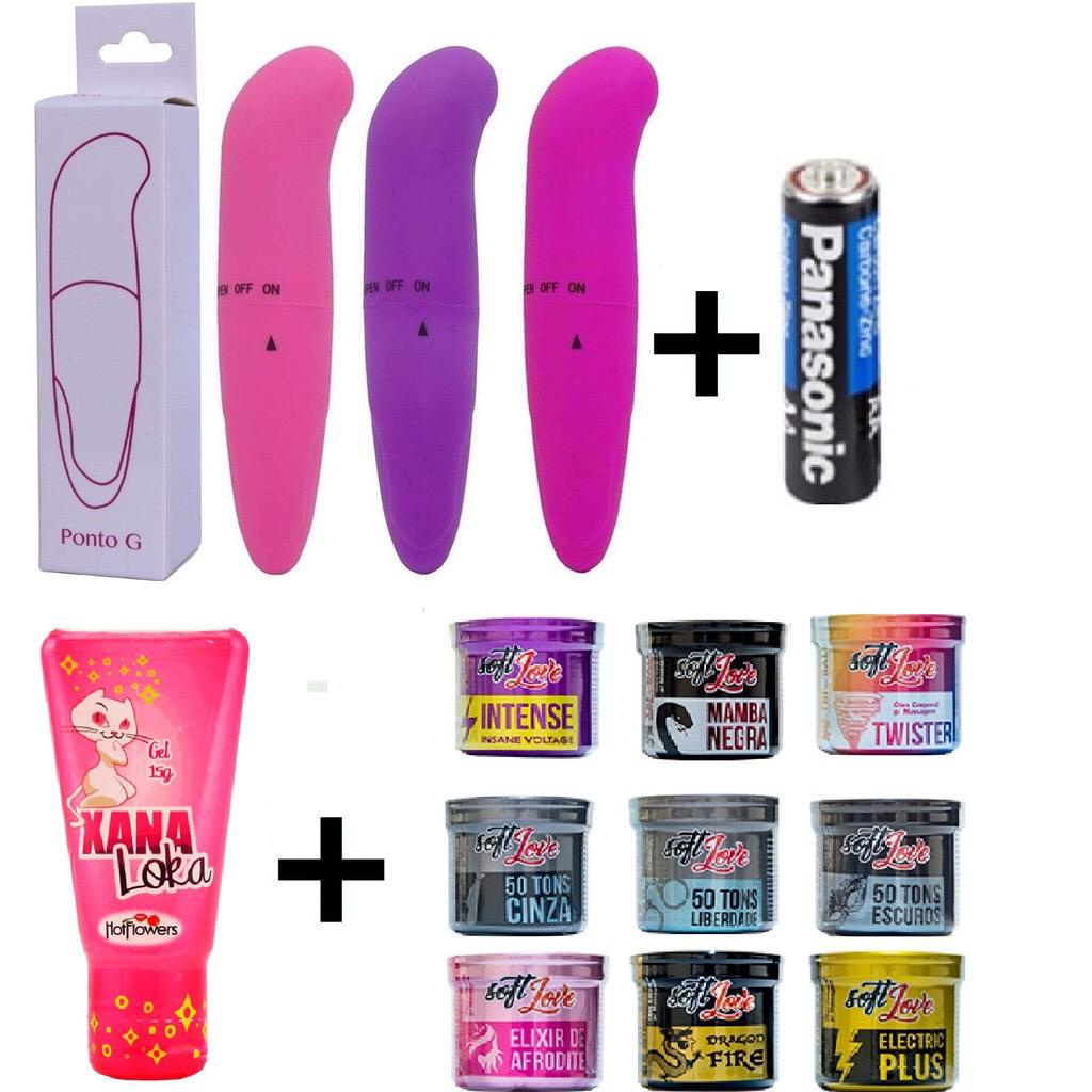 Kit 5 Produtos Eróticos Sex Shop Vibrador Ponto G Excitante Lubrificante Xana Loka Bolinha 0824