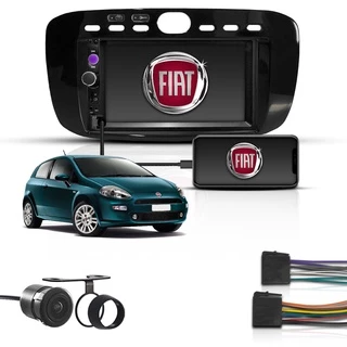 Kit Multimídia Mp5 2 Din 7" Bt Universal Espelhamento Fiat Punto
