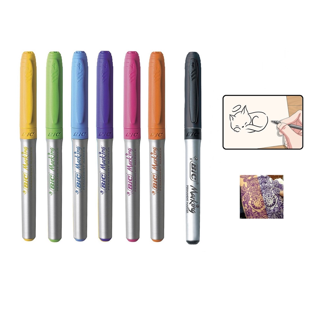 Caneta Free hand Bic Marking Freehand Marcador Permanente Tattoo /0100 ...
