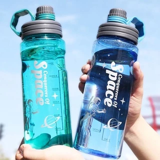 3L/2000 Ml/1500/1000 Garrafa De Água Esporte Com Alça De Fitness Ao Ar Livre Grande Capacidade Escala Portátil Beber Chaleira OUA216