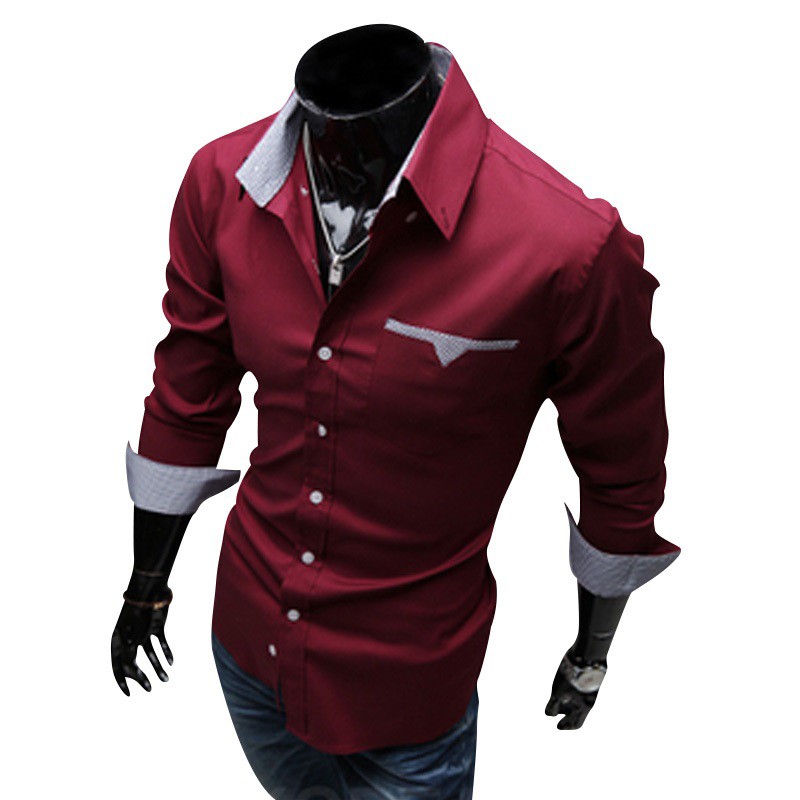 Camisa masculina 2024 slim fit