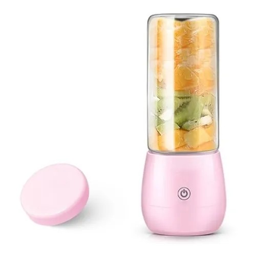 Mini Liquidificador Portátil Vidro 6 Lâminas Suco Gelo 450ml