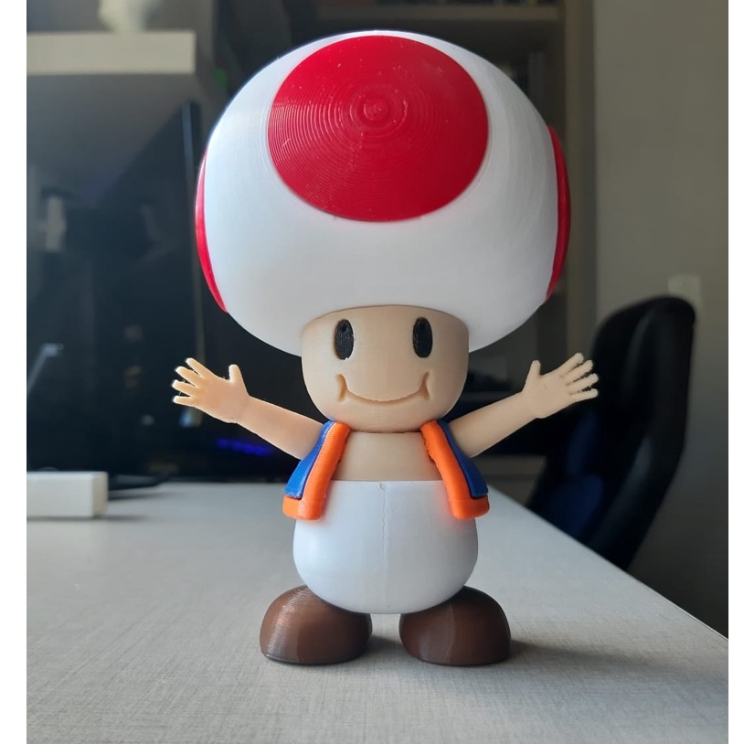 Toad - Toad Super Mario - Impressão 3D