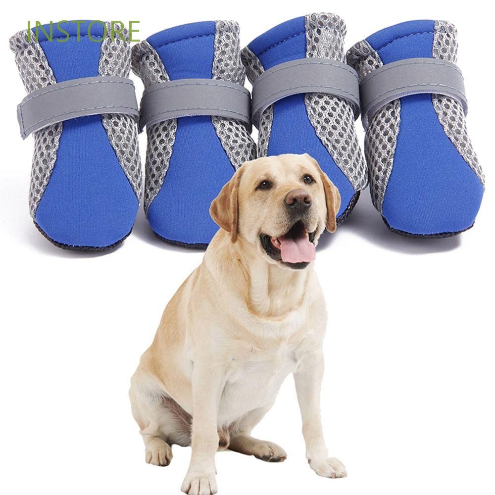 INSTORE Anti-Derrapante Sapatos Reutilizável Pet Botas De Chuva Cachorro Para Cães Pequenos Grandes Poodle Yorkshire Paw Protetores Quente Pavement Super Macio Lavável Fornecimentos/Multicolor