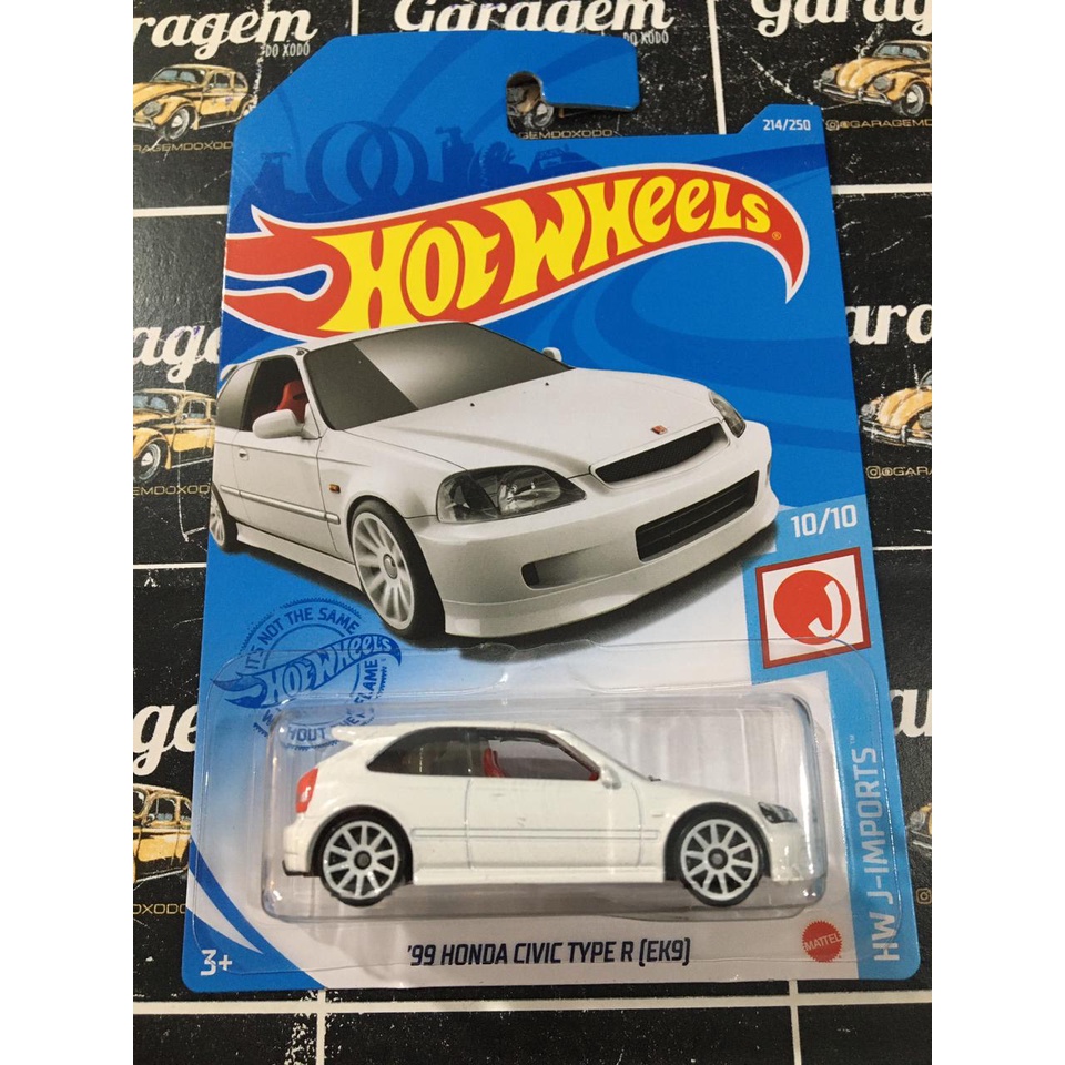 Hot Wheels '99 Honda Civic Type R EK9 - Branco HW J Imports