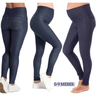 Calça Legging Gestante Imita Jeans Roupa Gravida Do 38 Ao 56