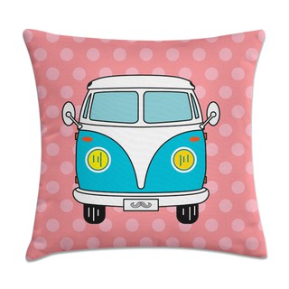 Capa de almofada kombi retro rosa