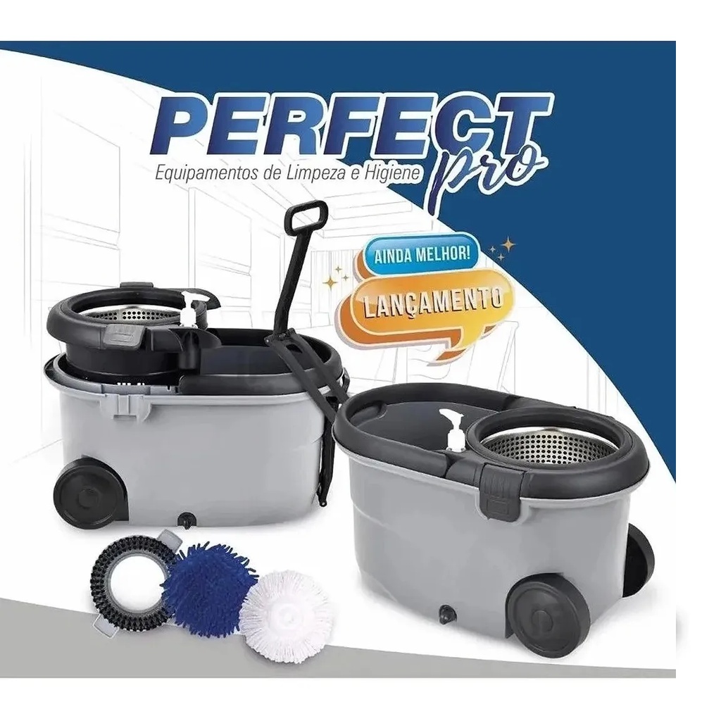 ピーチフローガL Perfect Condor 360° Mop Giratório Tornado Cesto Inox Cor