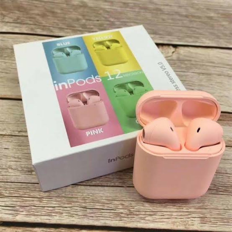 AirPods i12 TWS V5.0 Rosa