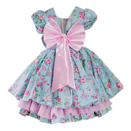 Vestido com best sale laço atras infantil