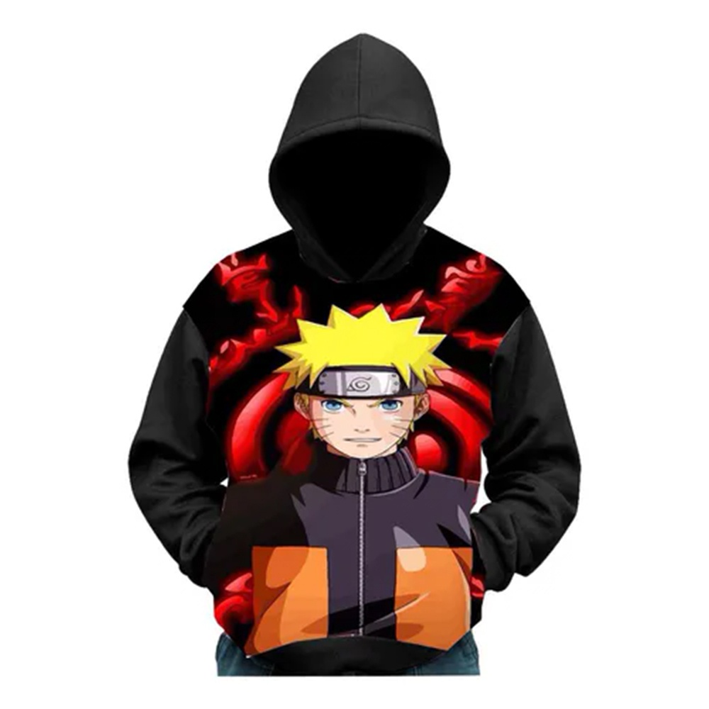 Anime japonês hokage ninjia naruto 3d capuz mulheres homens sasuke