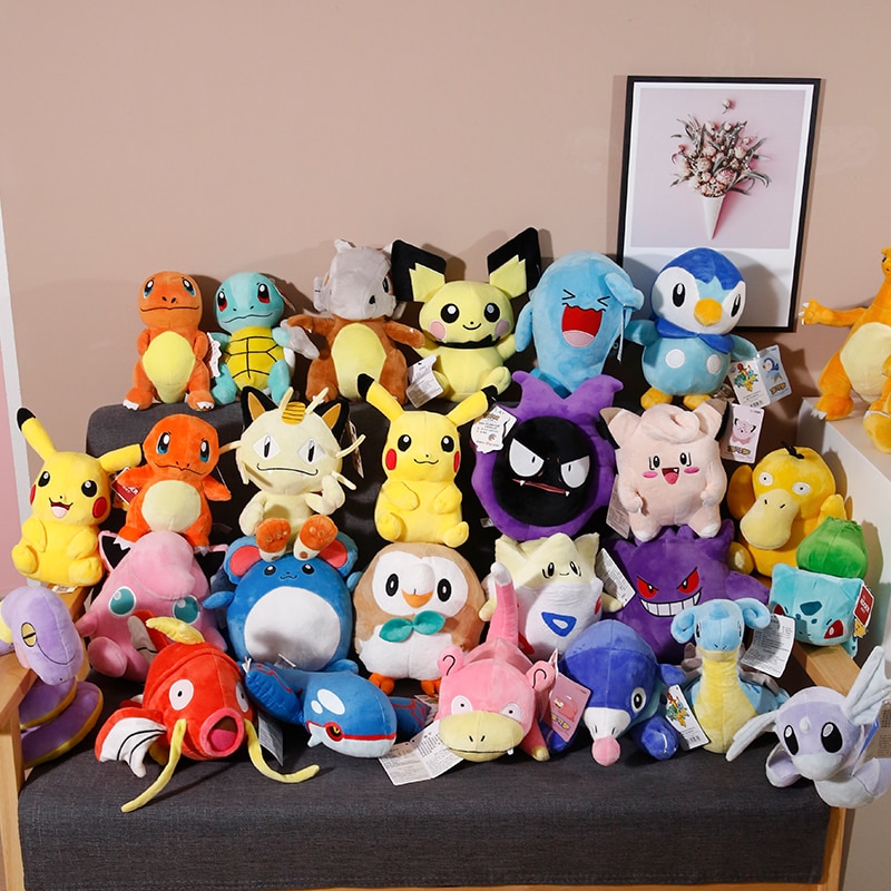 Original Pokemon Pikachu Stuff Plush Toy Charmander Squirtle Bulbasaur  Eevee Anime Stuffed Plushie Brinquedos Peluche Bonecas Presente De  Aniversário Para Crianças Menina - Escorrega o Preço