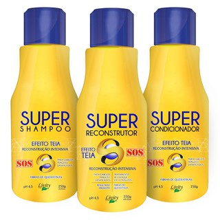 Kit Super Reconstrutor Efeito Teia SOS Capilar Livity 250 ml 3 produtos