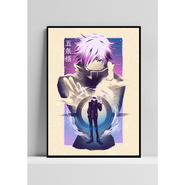Quadro de mdf poster moldura Anime, Mangá, Jujutsu kaisen, Gojo ...