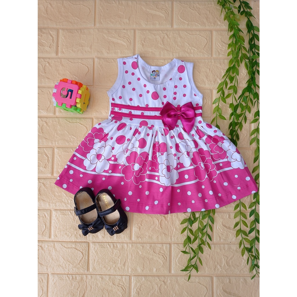 Vestido Bebe Menina até ano de Alta Qualidade 100% Algodão