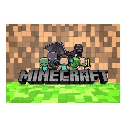 Minecraft Mine Craft Papel De Arroz p/ Bolo A4 20x30cm MOD.07 em