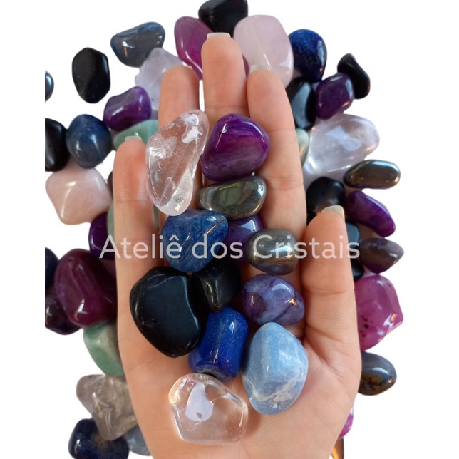 Pedra rolada cristais naturais