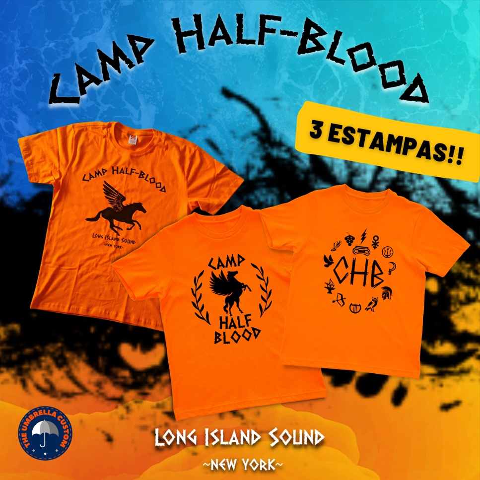 Camiseta Camp Half Blood Acampamento Meio-Sangue Percy Jackson