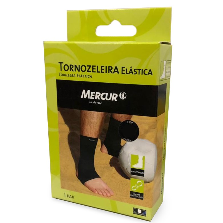 Par Tornozeleira Elástica Protetor Tornozelo Esporte Mercur