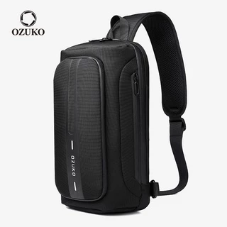 Bolsa Masculina À Prova D'água Carregamento USB Anti-Roubo