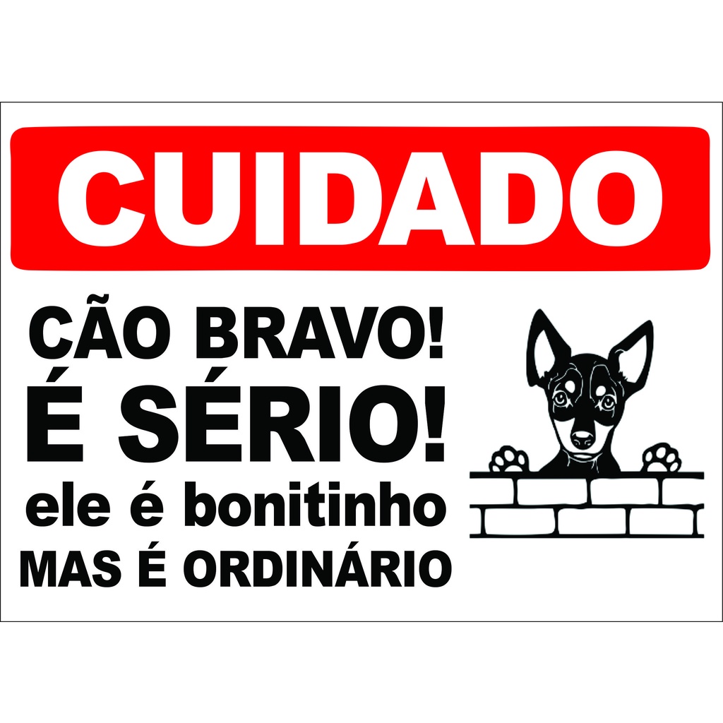 Placa Cachorro 25x20cm Não Faça da Nossa Calçada o Banheiro