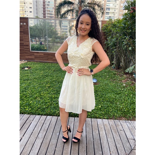 Vestido para casamento no best sale civil curto